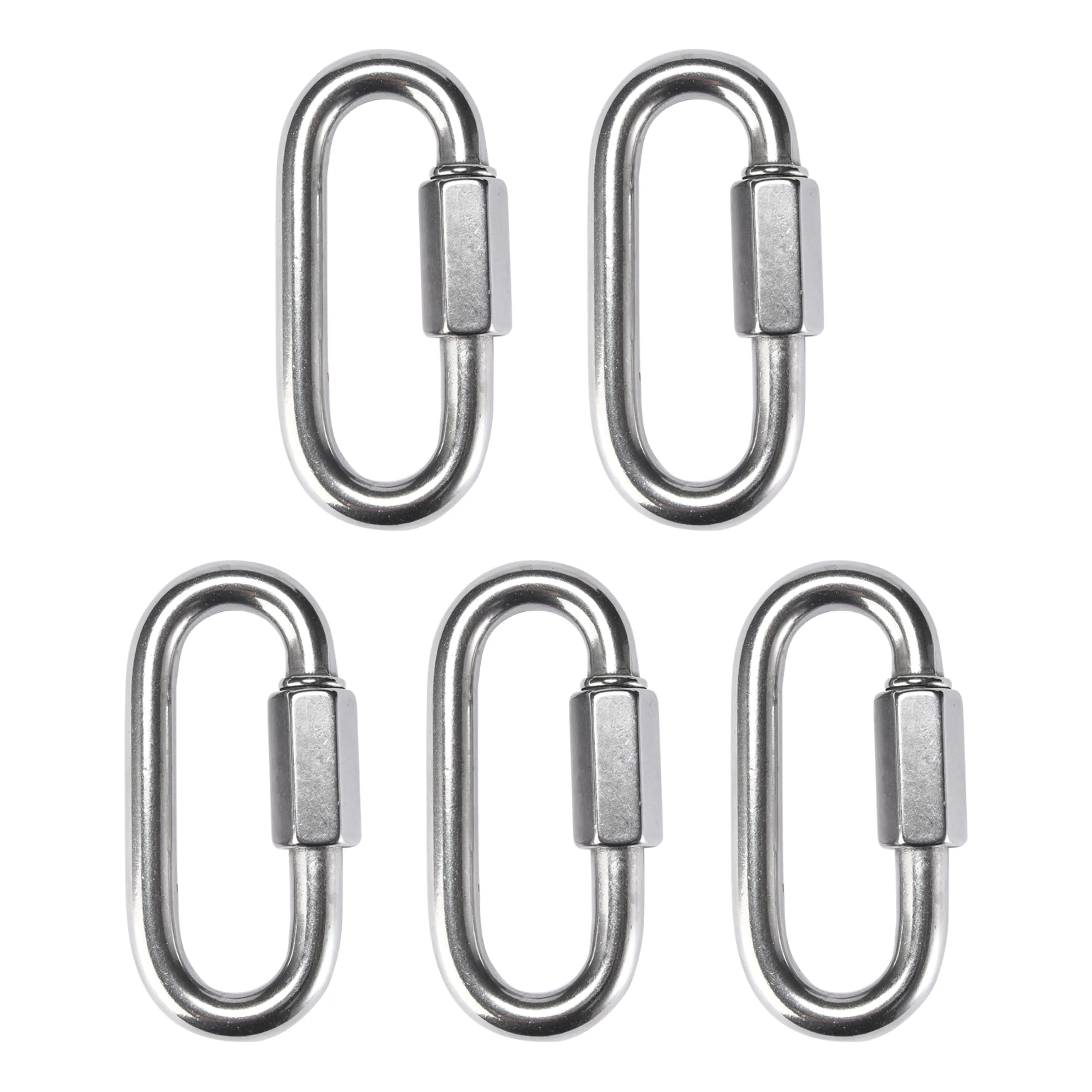 1/2" Chain Quick Links Connector - Heavy Duty Large Carabiner 316 Stainless