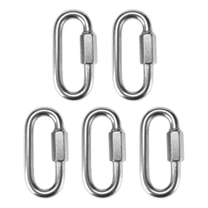 1/2" Chain Quick Links Connector - Heavy Duty Large Carabiner 316 Stainless