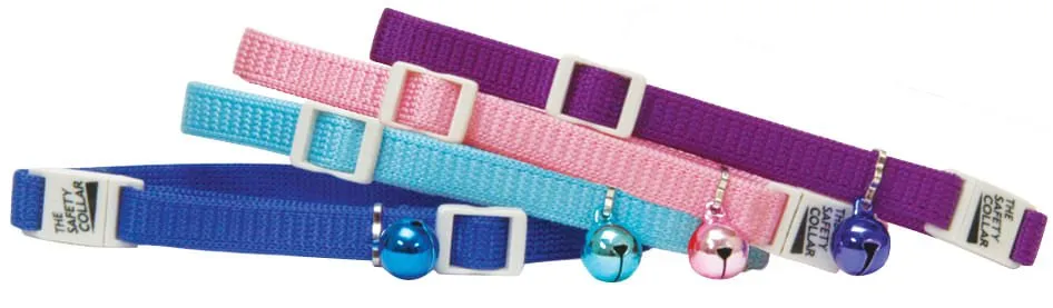 Adjustable Safety Cat Collars, 8"-12"