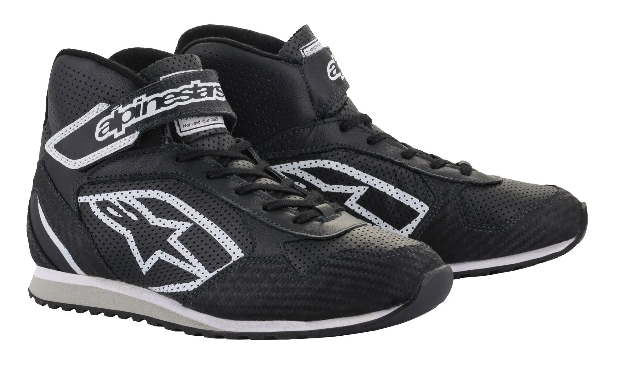 ALPINESTARS 2719021_12_9 Mechanic's shoes RADAR, FIA 8856-2018, black/white, Size 42,5