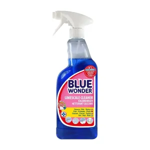 Blue Wonder Limescale Cleaner Spray For Bathroom Basin Shower And Tiles 750ML