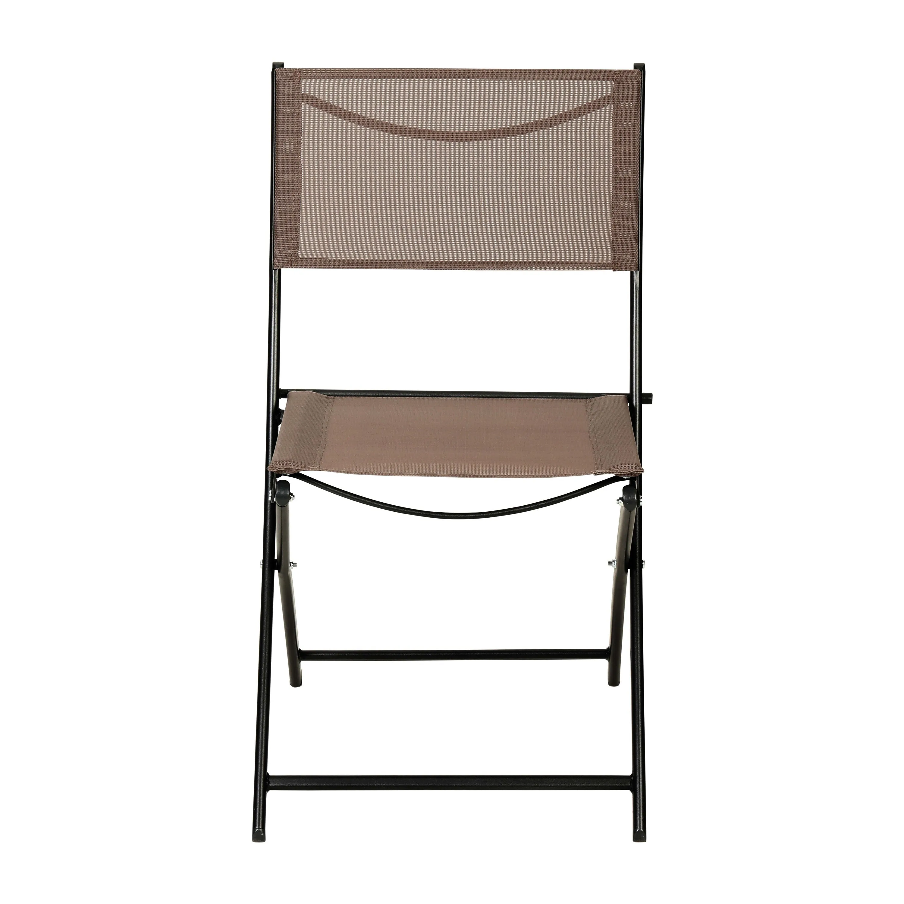 Brazos Set of 2 Commercial Grade Indoor/Outdoor Folding Chairs with Flex Comfort Material Backs and Seats and Metal Frames