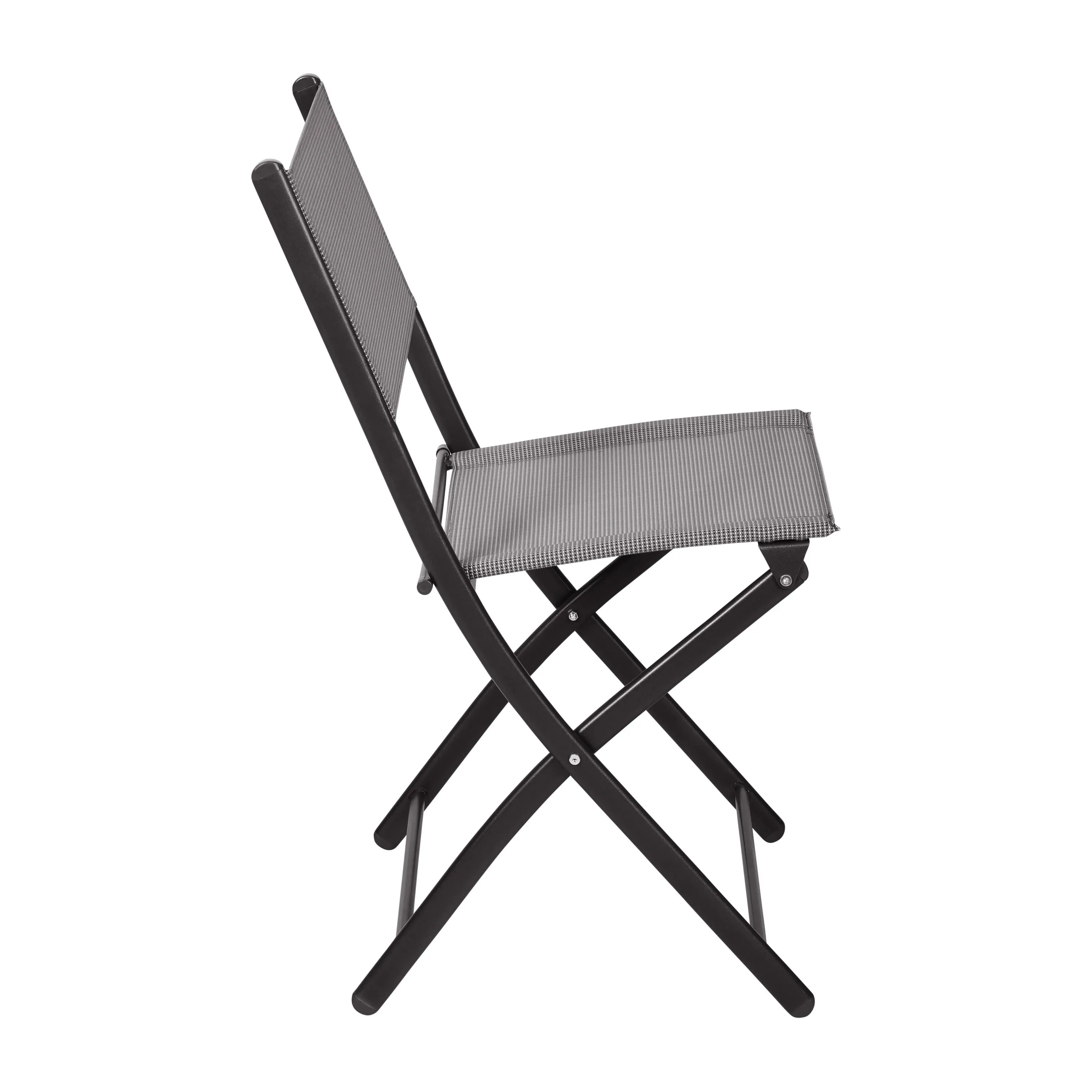 Brazos Set of 2 Commercial Grade Indoor/Outdoor Folding Chairs with Flex Comfort Material Backs and Seats and Metal Frames