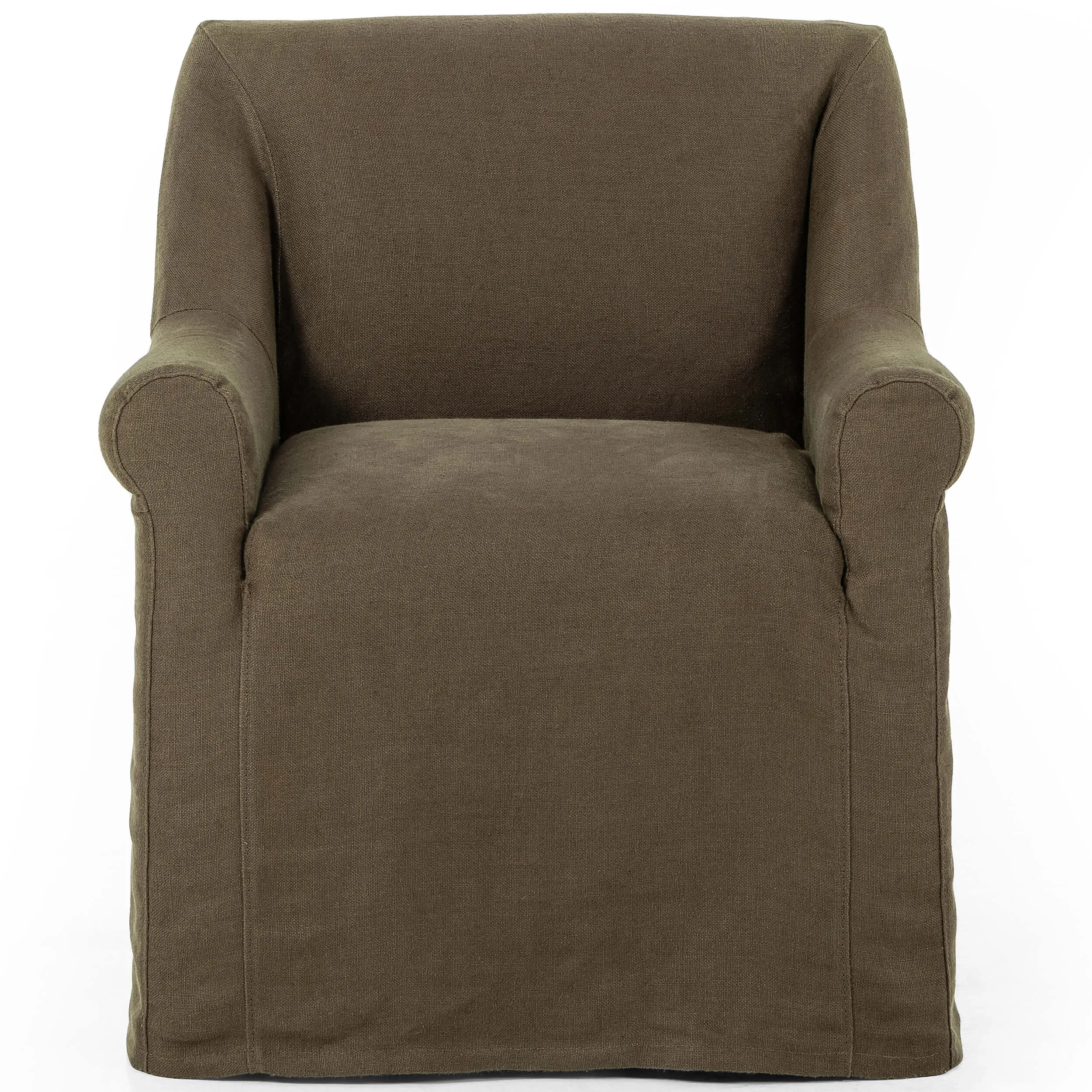 Bridges Slipcover Arm Chair, Brussels Coffee