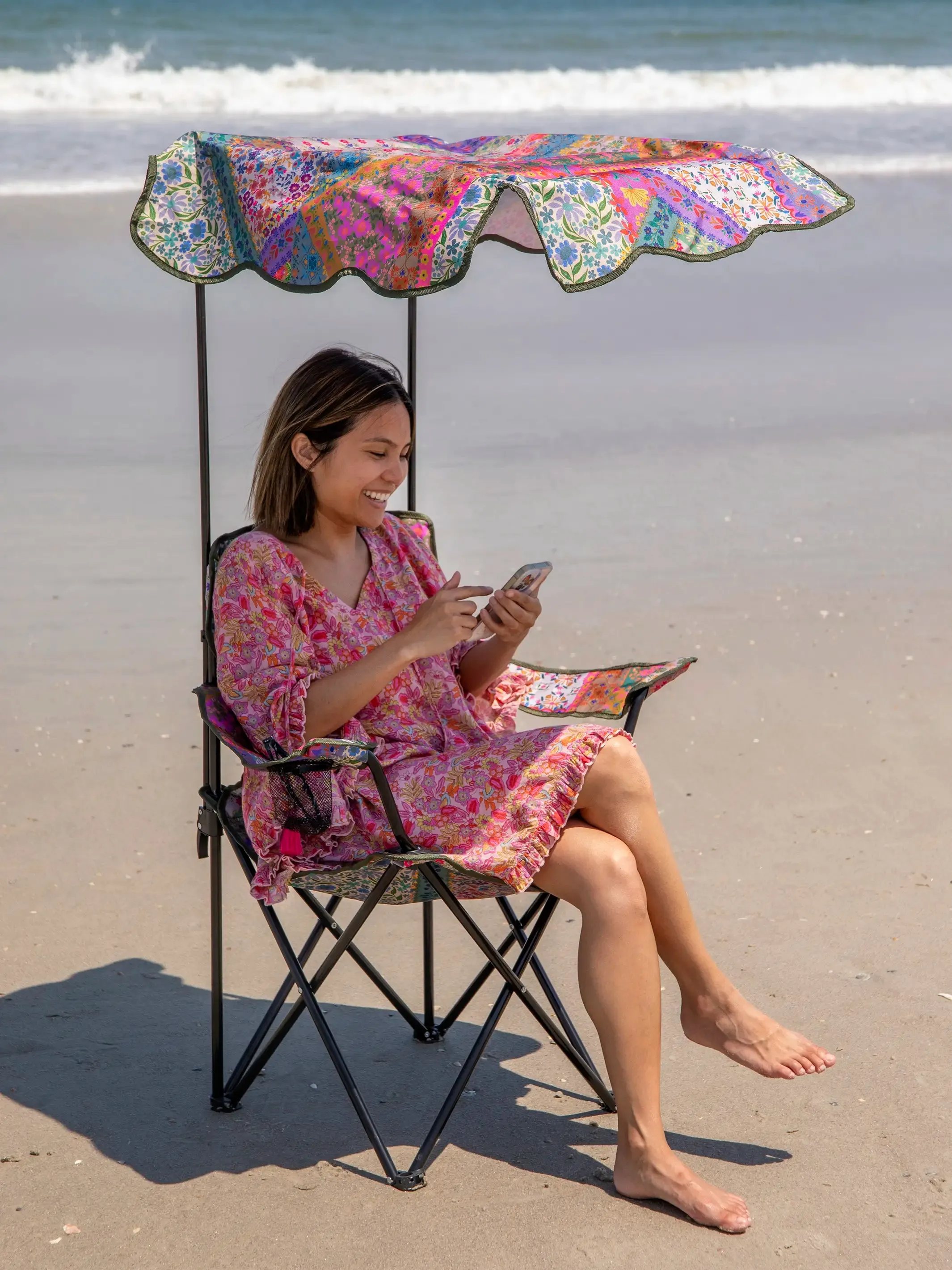 Canopy Camp Chair - Folk Flower Patchwork