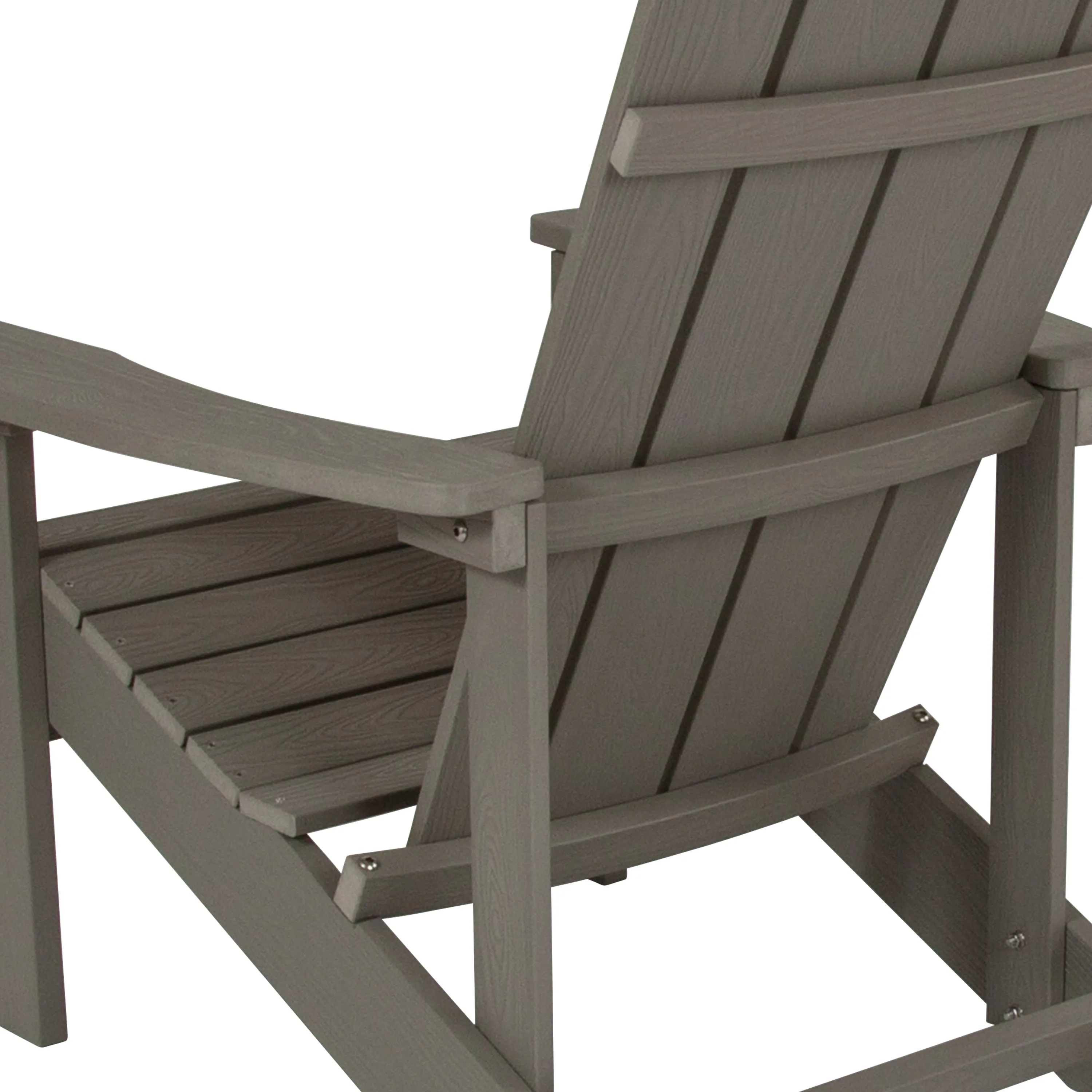 Charlestown Commercial All-Weather Poly Resin Wood Adirondack Chair