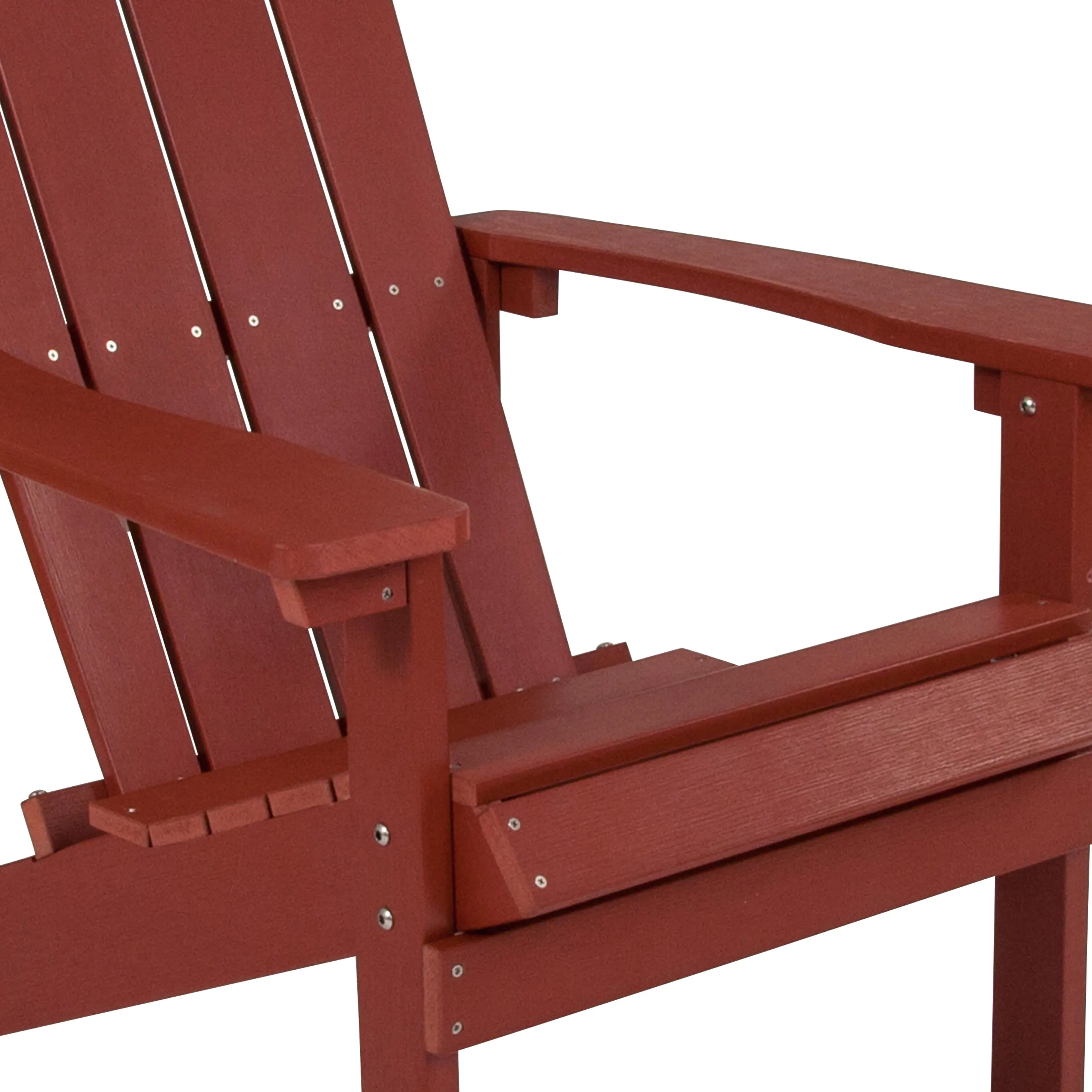 Charlestown Commercial All-Weather Poly Resin Wood Adirondack Chair