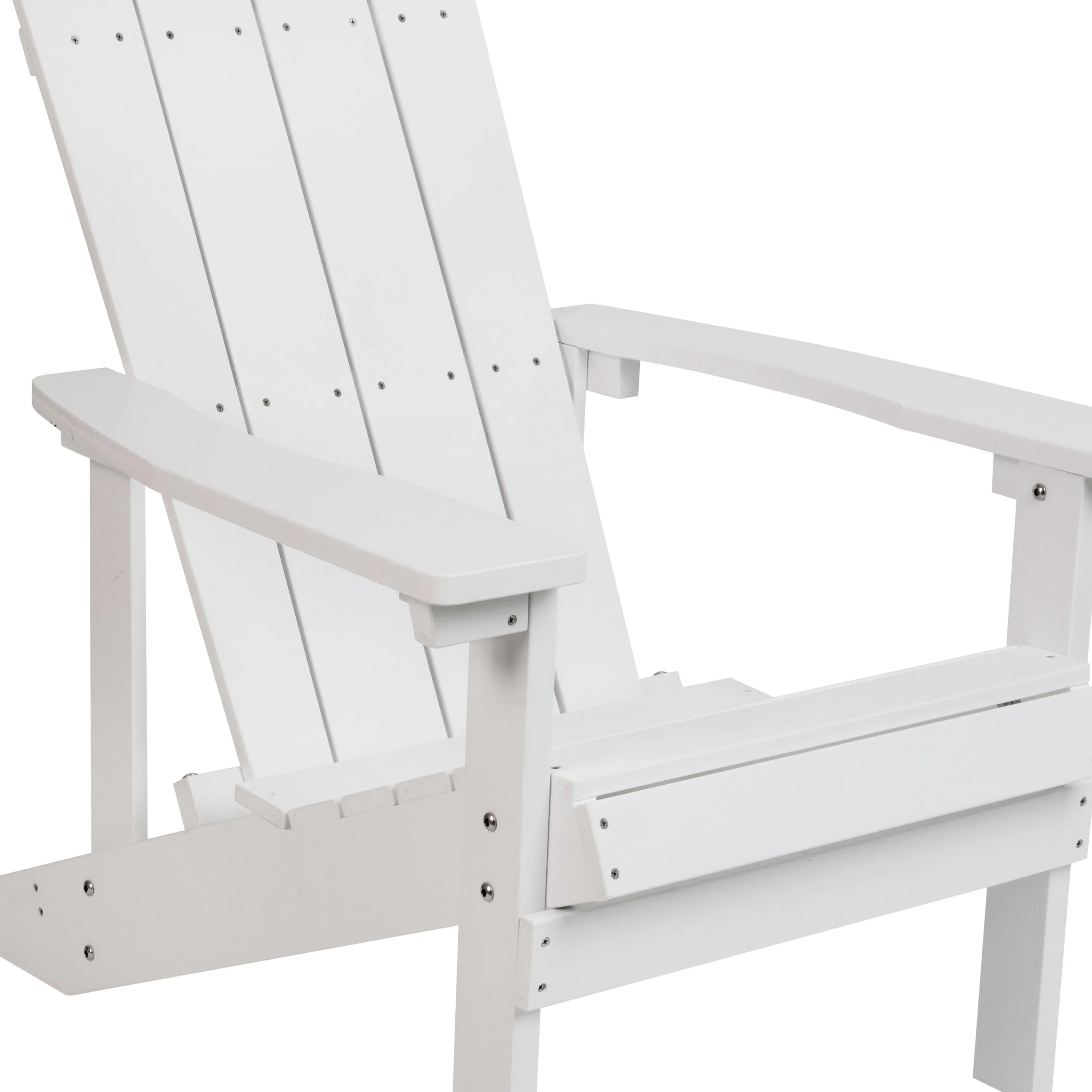 Charlestown Commercial All-Weather Poly Resin Wood Adirondack Chair