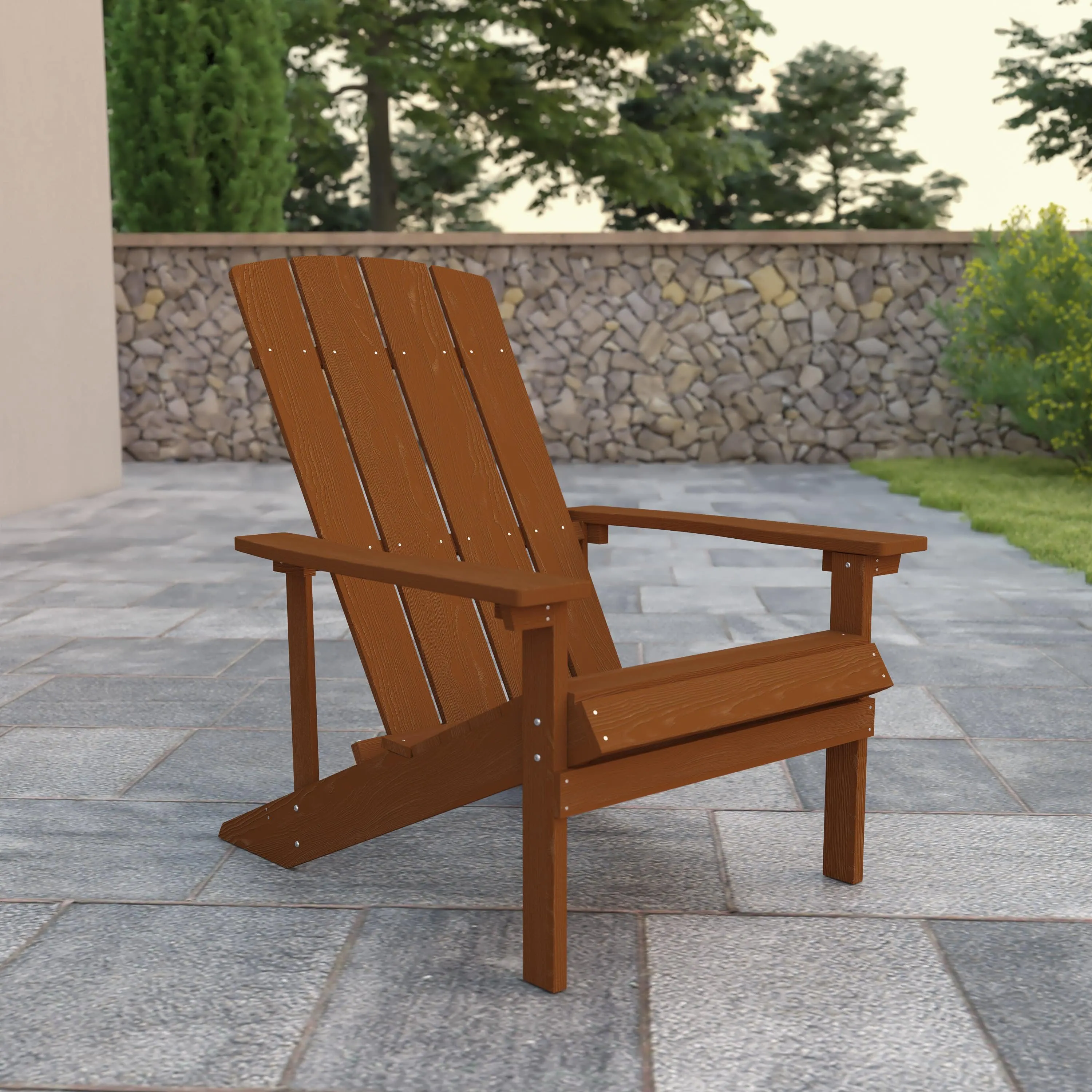 Charlestown Commercial All-Weather Poly Resin Wood Adirondack Chair