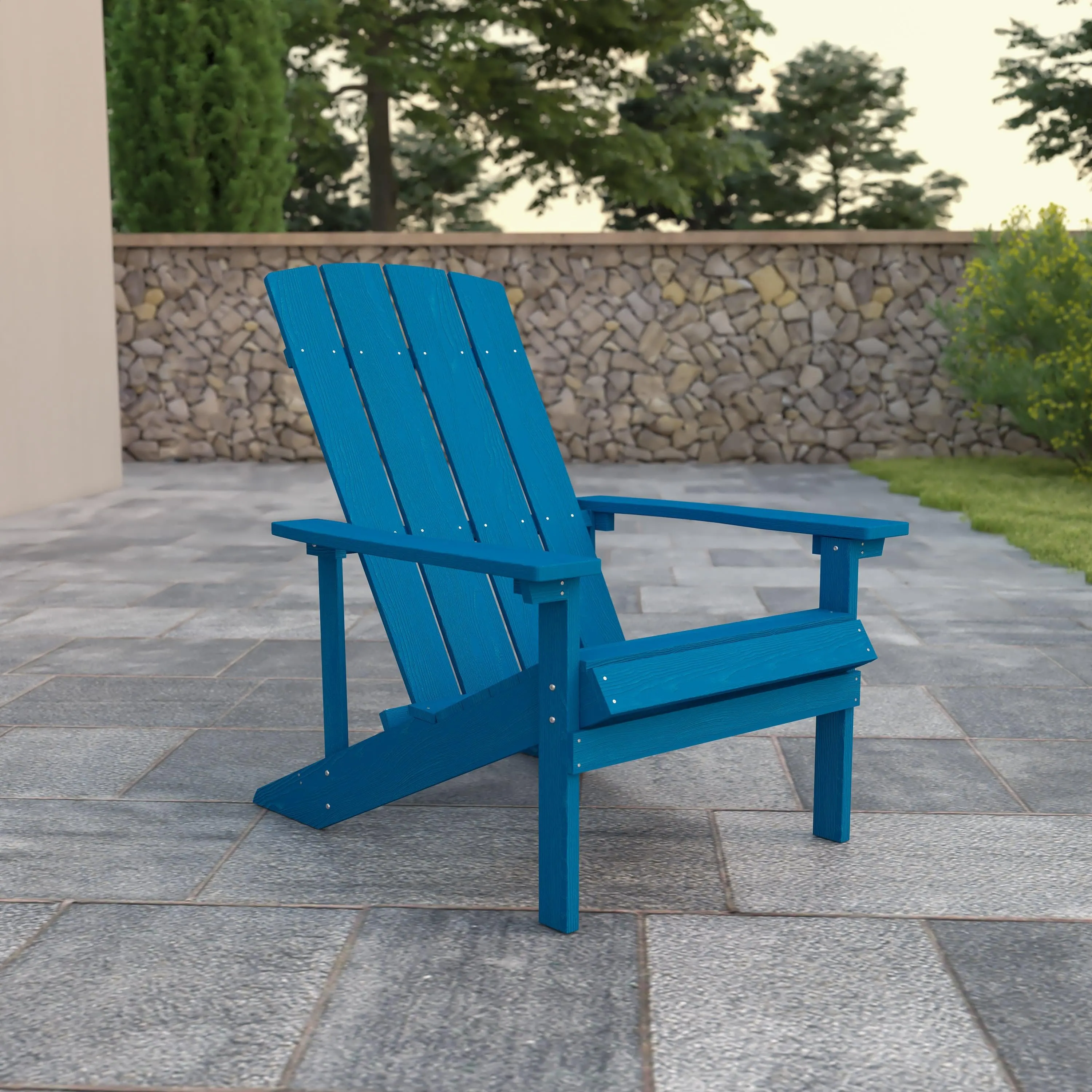 Charlestown Commercial All-Weather Poly Resin Wood Adirondack Chair