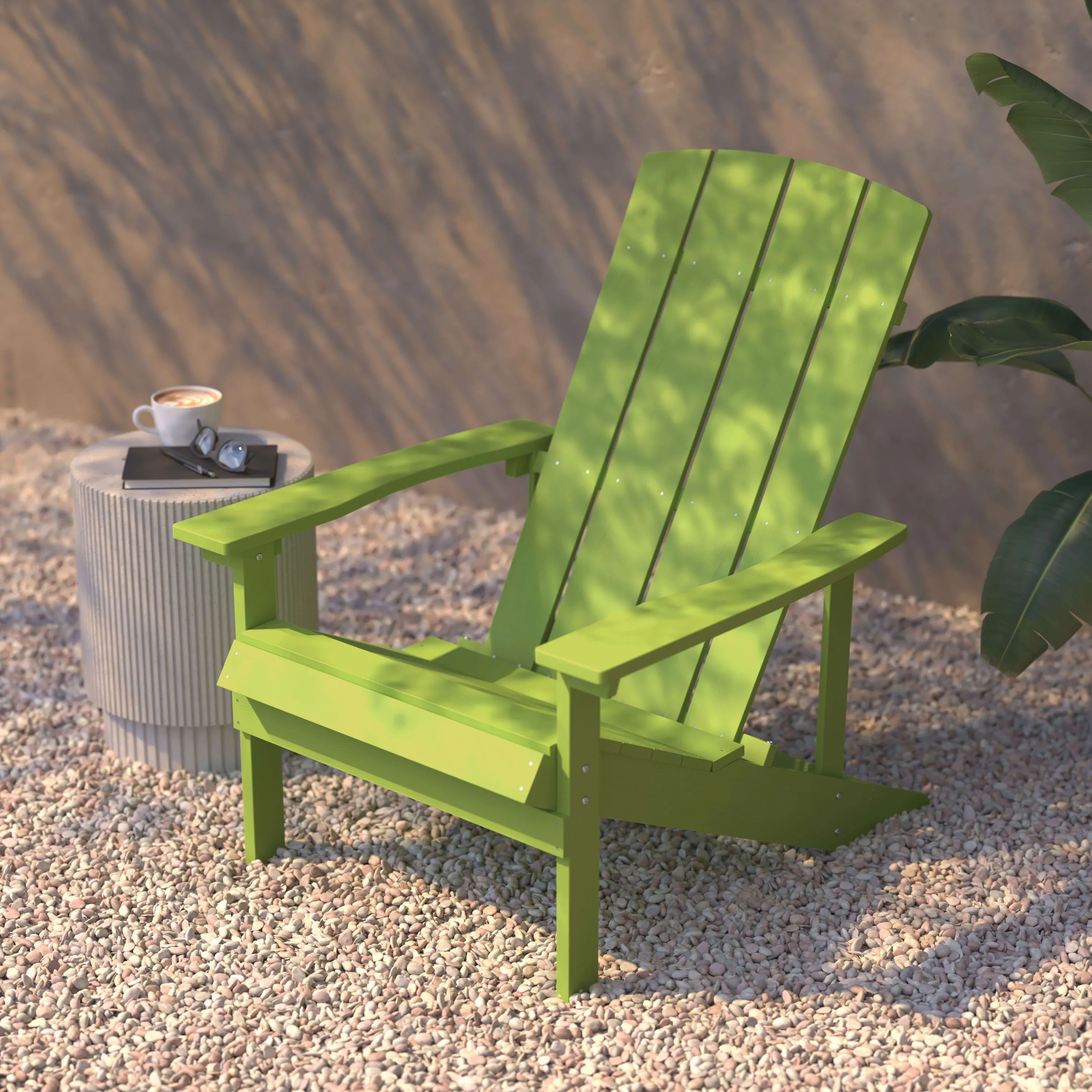 Charlestown Commercial All-Weather Poly Resin Wood Adirondack Chair