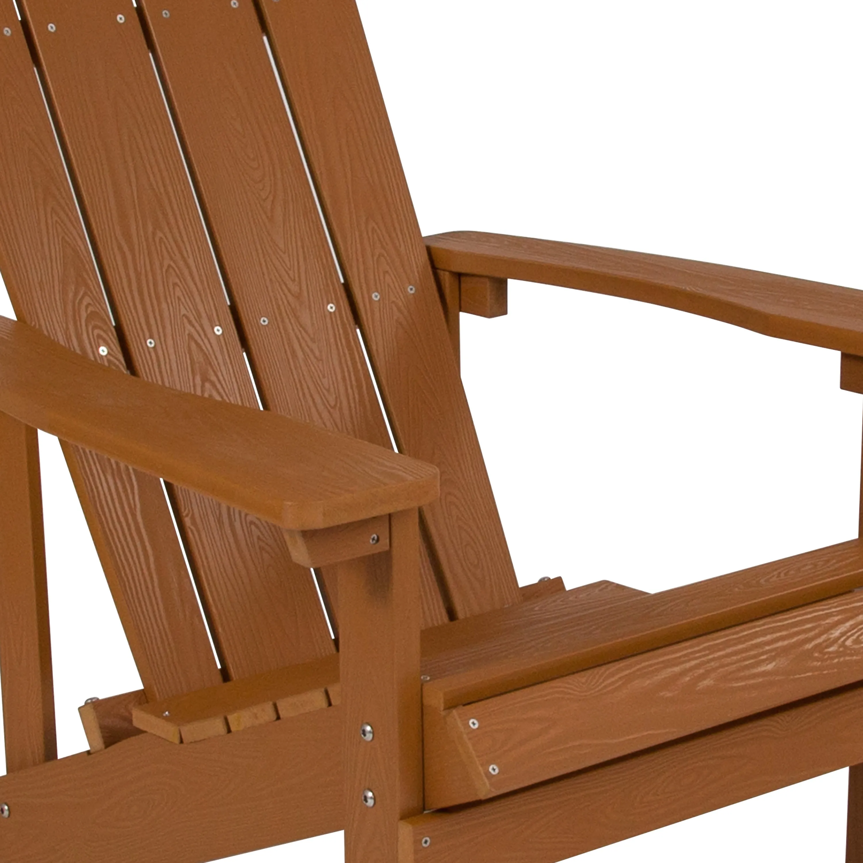 Charlestown Commercial All-Weather Poly Resin Wood Adirondack Chair