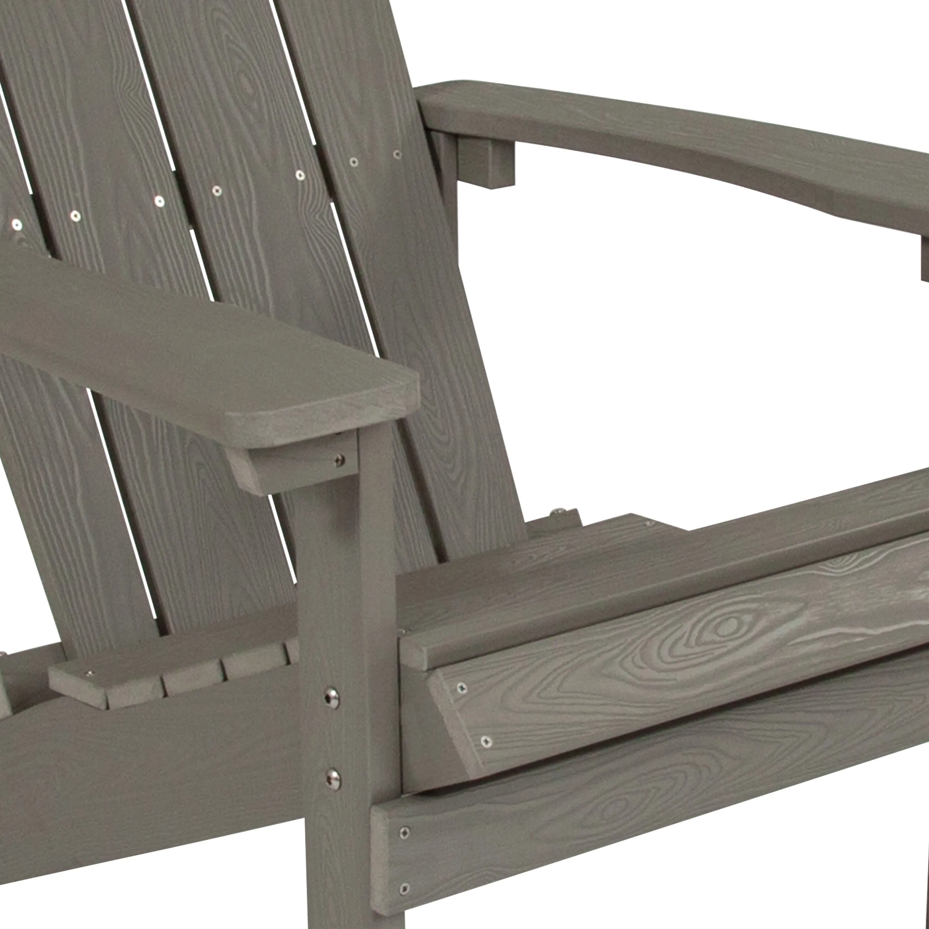 Charlestown Commercial All-Weather Poly Resin Wood Adirondack Chair