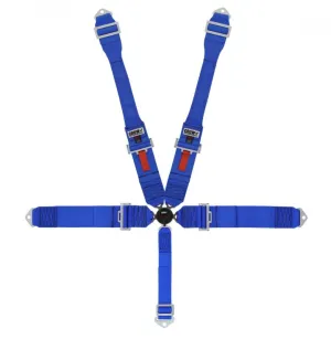 Crow 5-Way 3" Kam Lock w/ Dog Bone Harness & Black Hardware - Blue