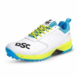 DSC Jaffa 22 Cricket Shoes (White/Lime Yellow)