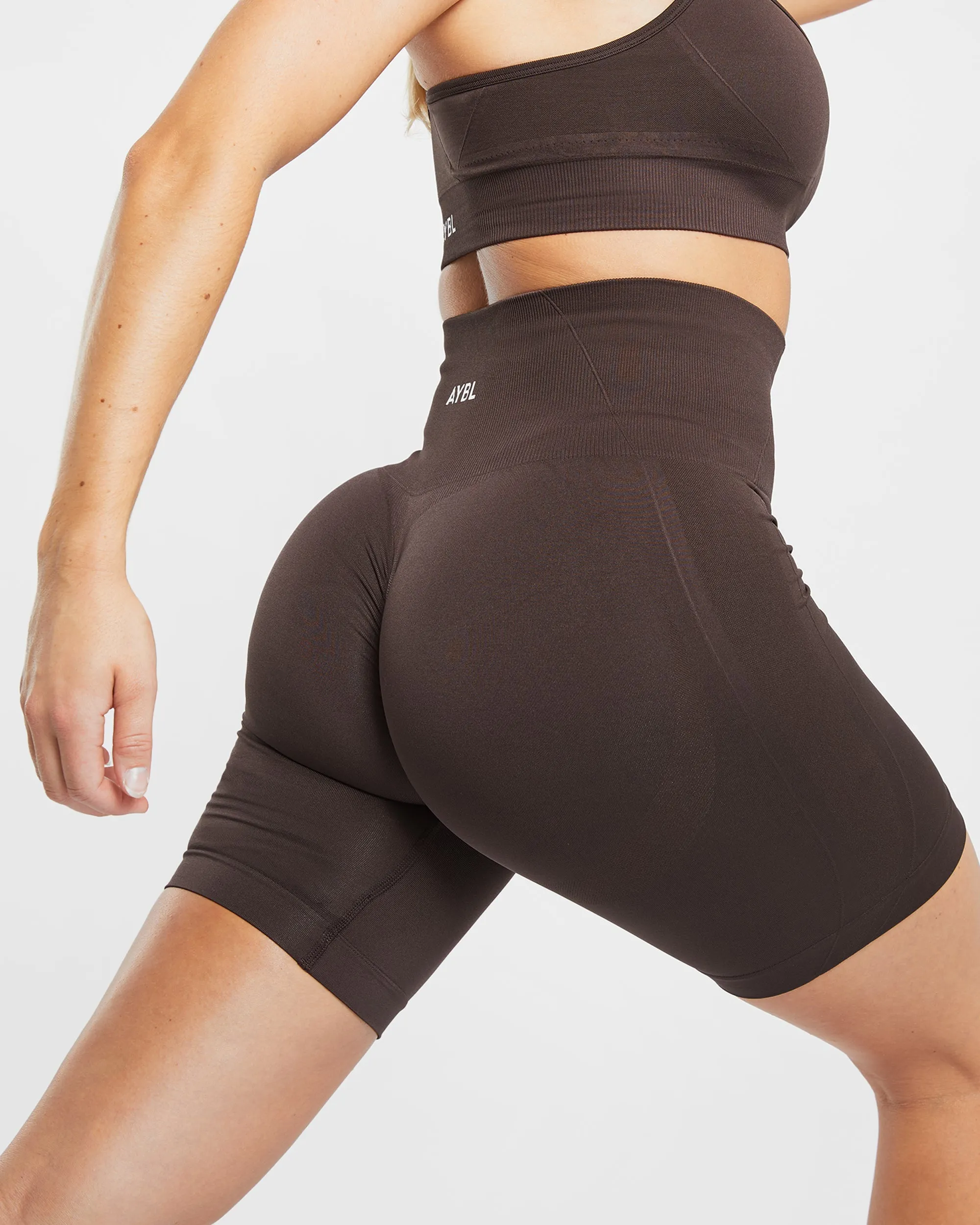 Empower Seamless Cycling Shorts - Cocoa Brown