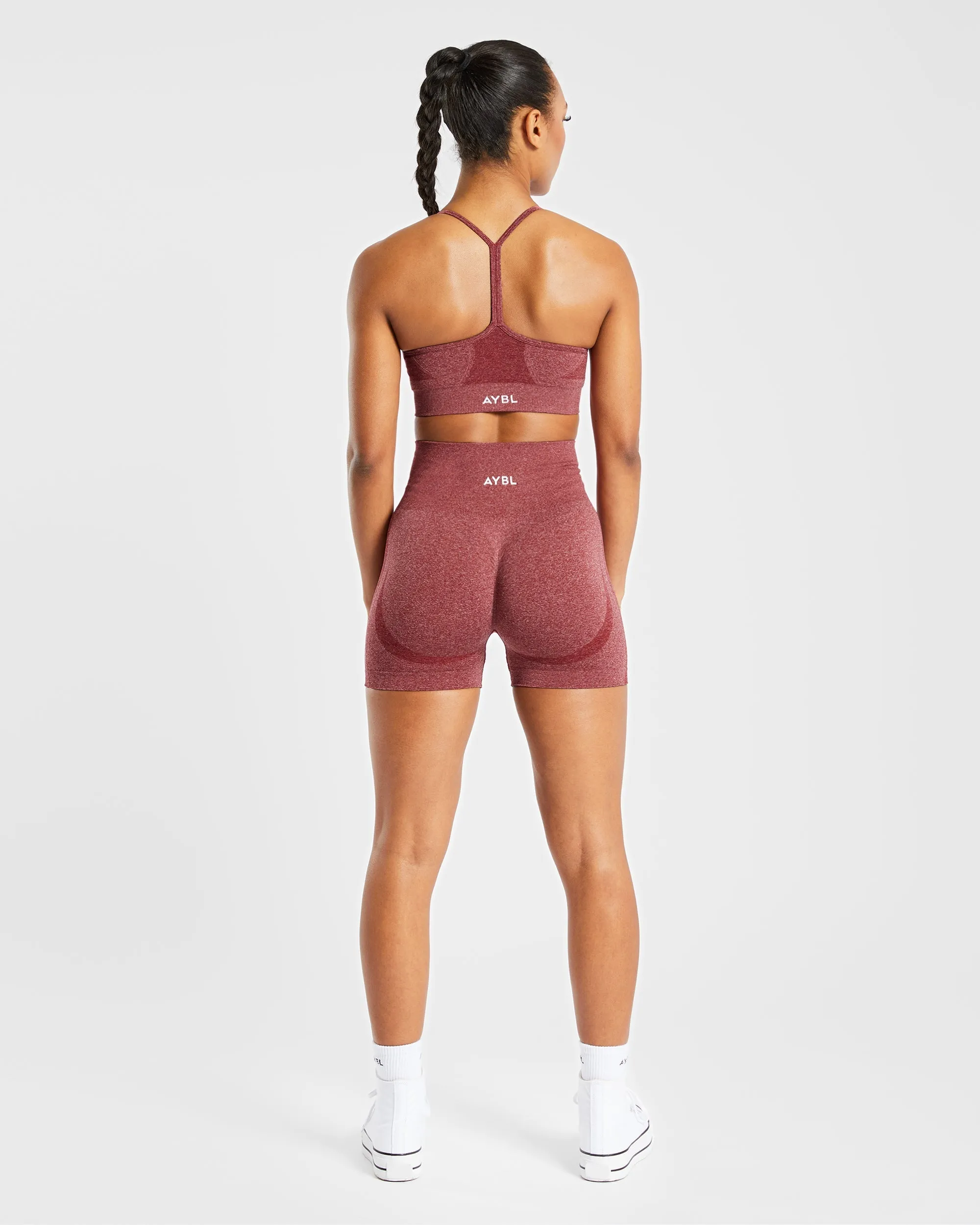 Empower Seamless Shorts - Red Marl