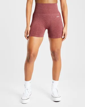 Empower Seamless Shorts - Red Marl