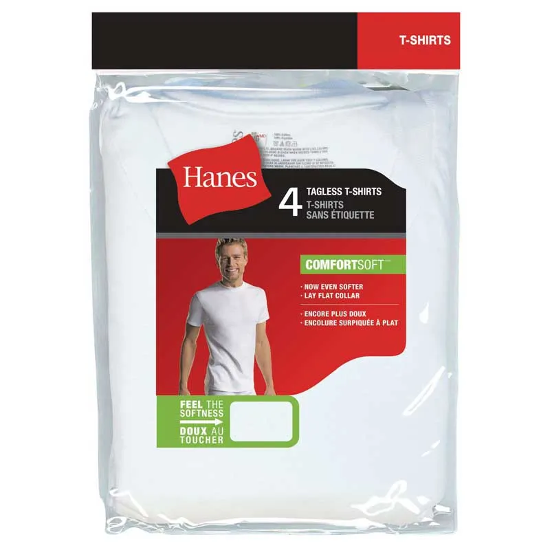 Hanes Men's Crew Neck Tee - 4 pack