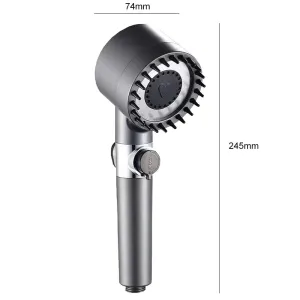 High-Pressure Shower Head with 4 Modes and One-Key Stop, Includes Filter Element for Enhanced Performance - Bathroom Accessory