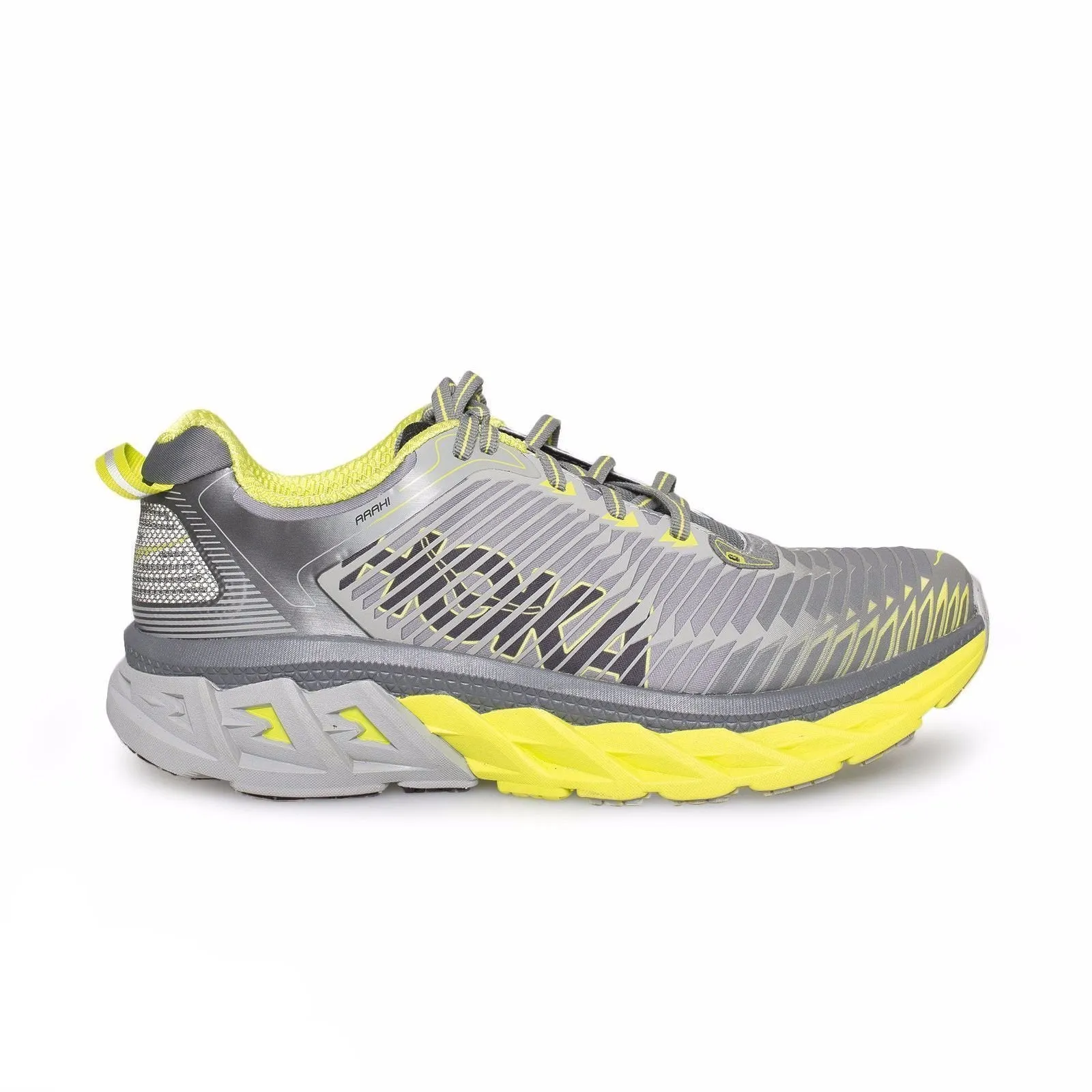 Hoka One One Arahi Cool  Gray / Acid / Black Running Shoes