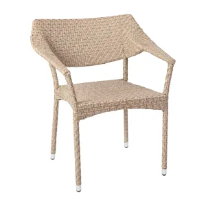 Jace Commercial Grade Stacking Patio Chair, All Weather PE Rattan Wicker Patio Dining Chair