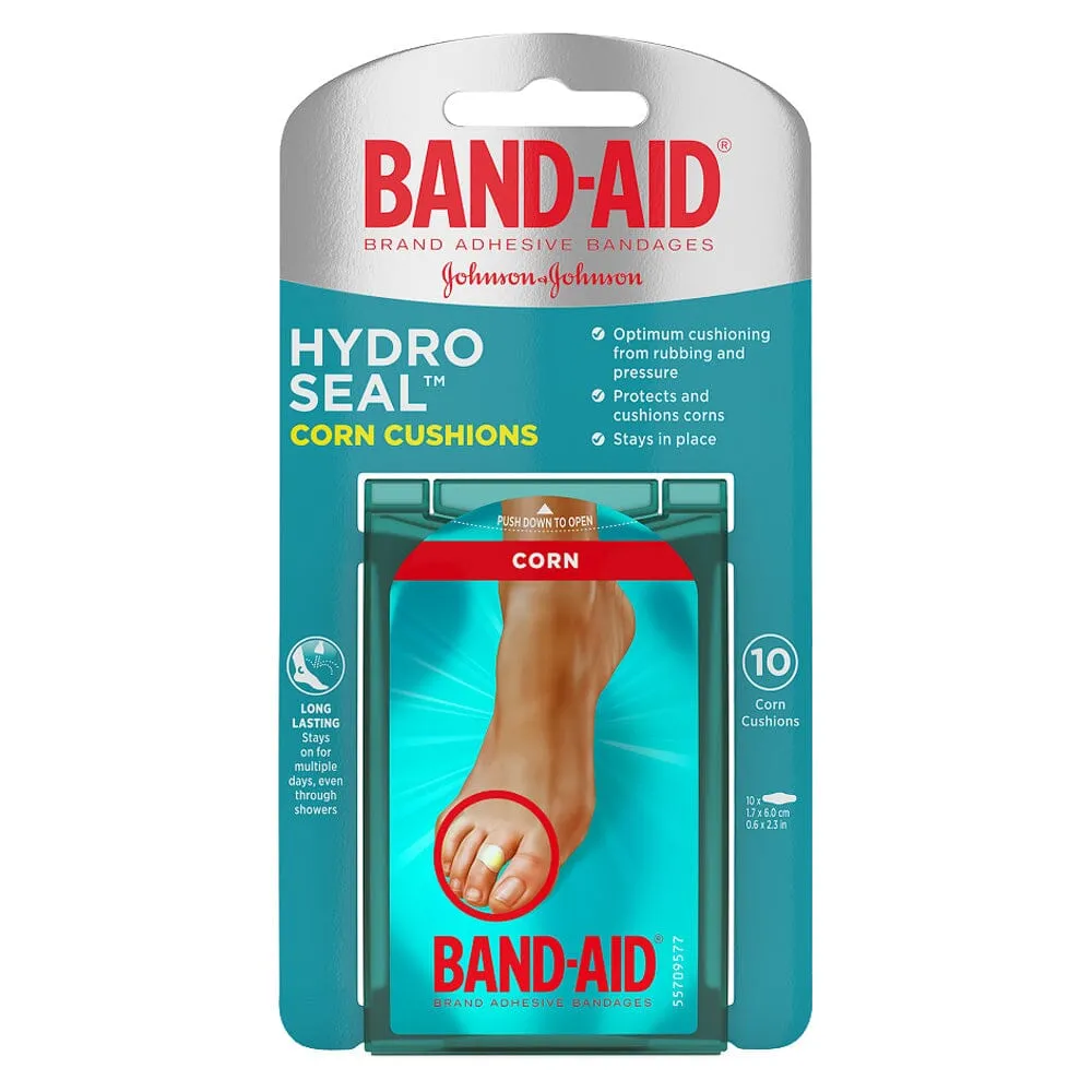 Johnson & Johnson Band-Aid® Hydro Seal™ Corn Cushion Bandage, Medium, 0.6" x 2.3" 10 Count