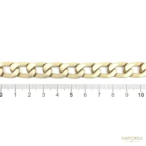 Matt Gold Aluminium Flat Chain - Art. 2451