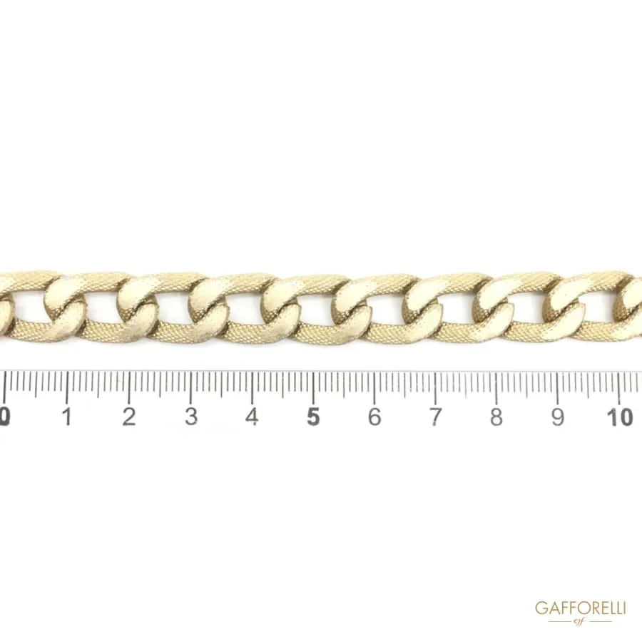 Matt Gold Aluminium Flat Chain - Art. 2451