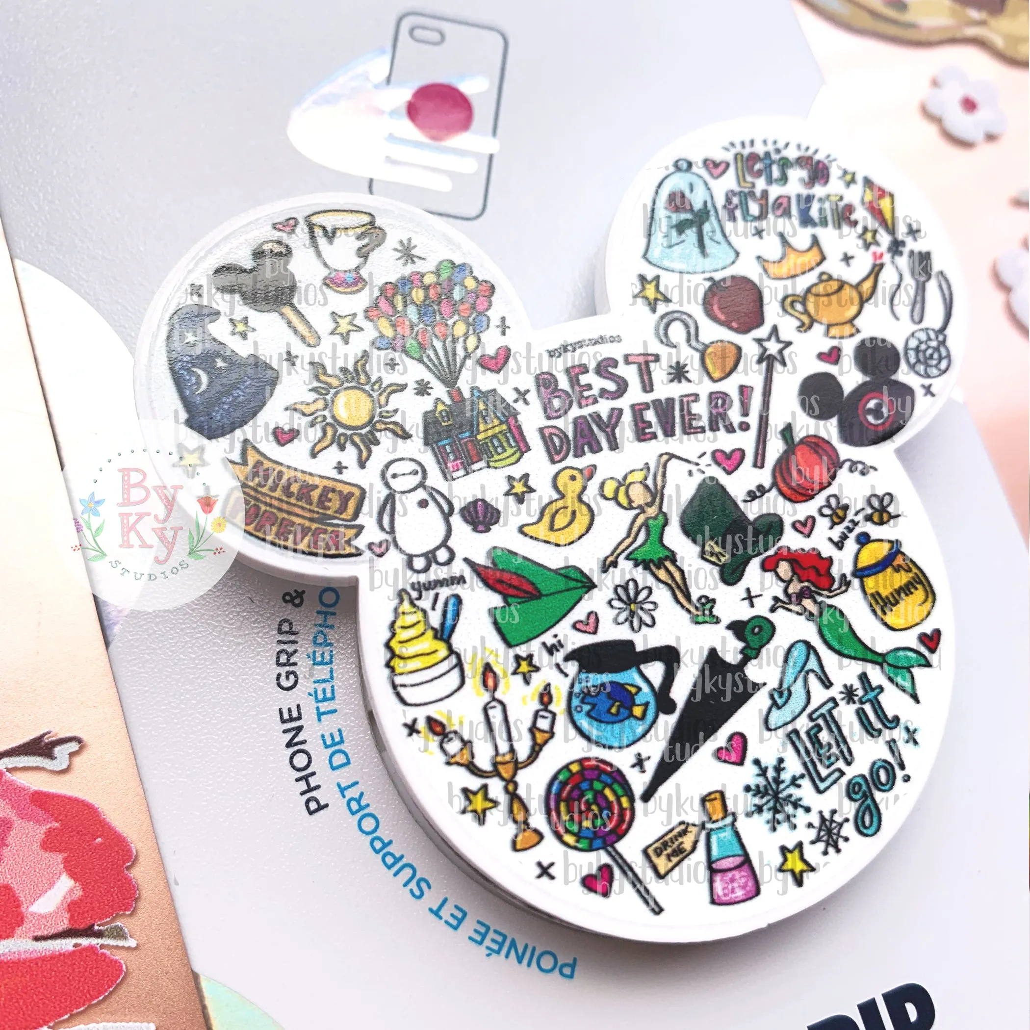 Mickey Doodle Head Pop Socket