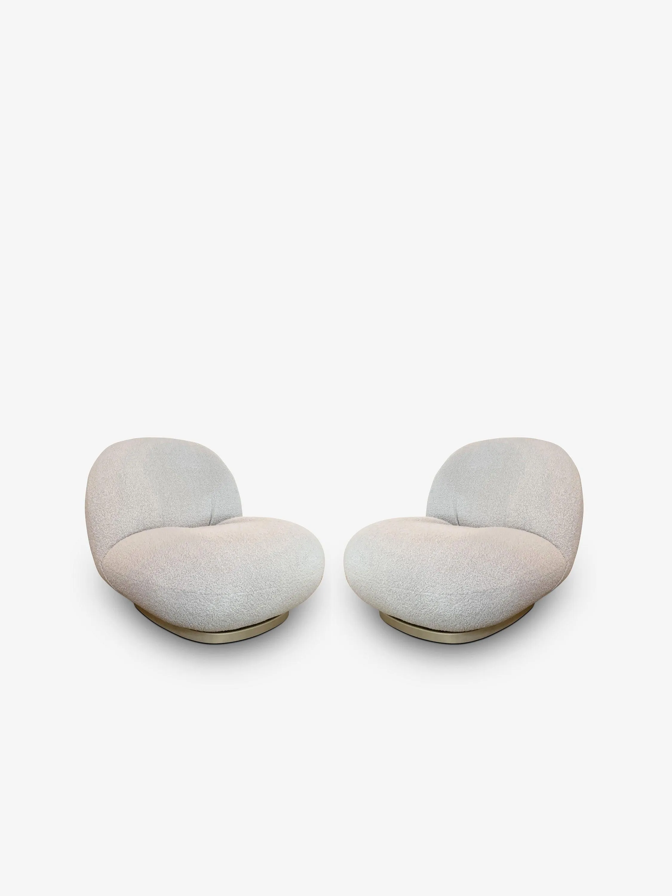 Pair Of Pierre Paulin Pacha Lounge Chair Stationary Base by Gubi