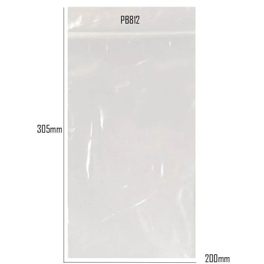 Resealable Bags -  200x305 - Pack of 100