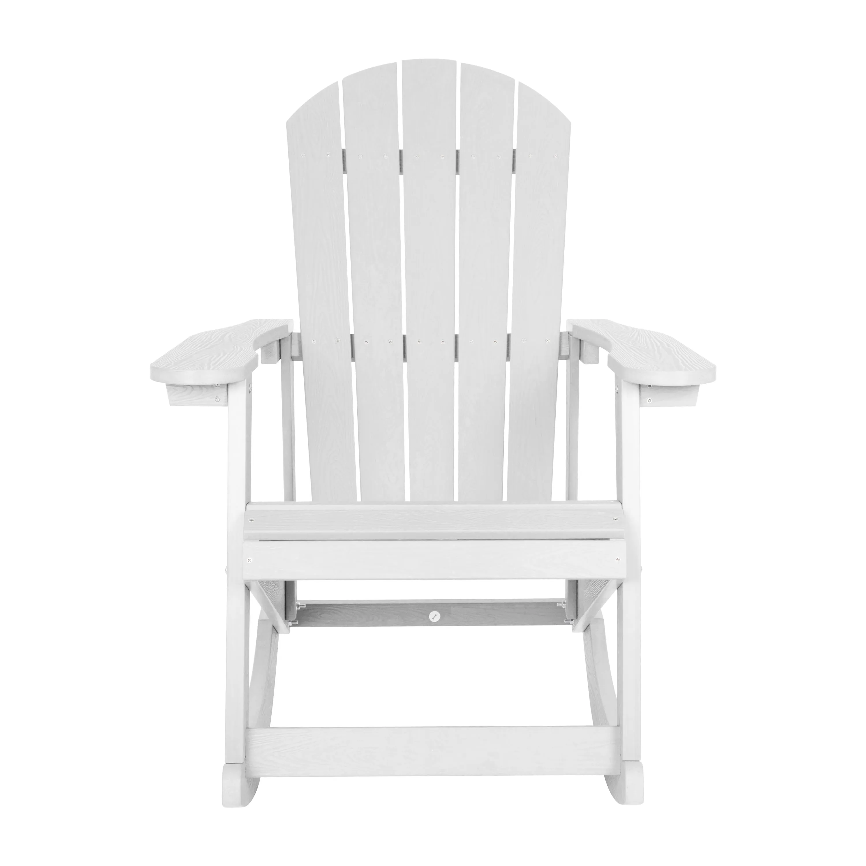 Savannah All-Weather Poly Resin Wood Adirondack Rocking Chair with Rust Resistant Stainless Steel Hardware - Set of 2