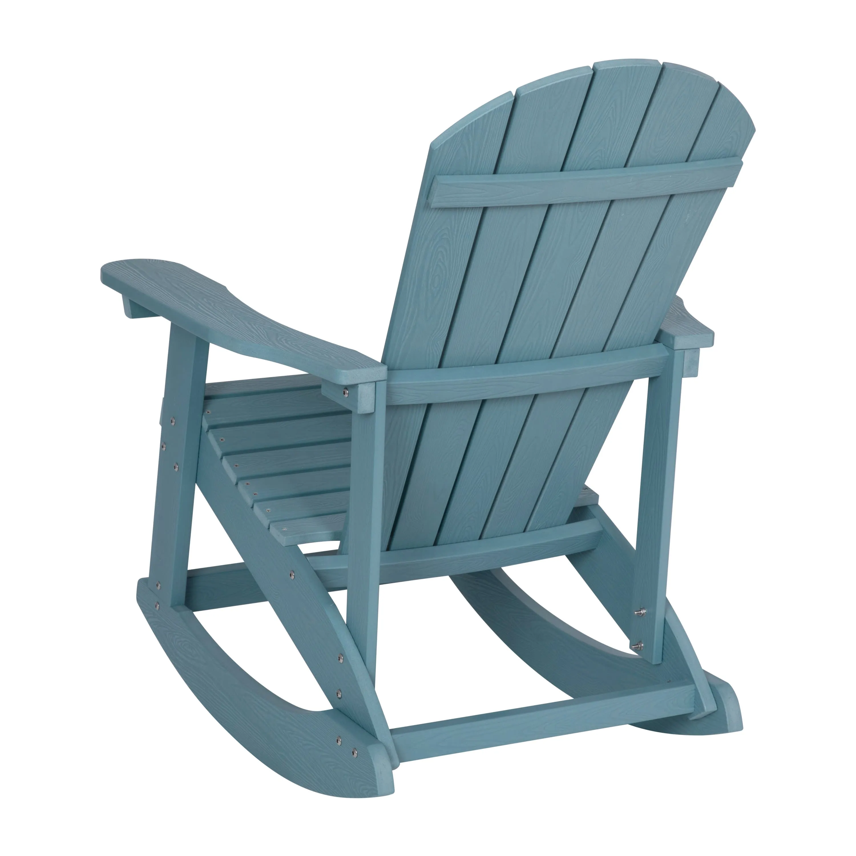 Savannah All-Weather Poly Resin Wood Adirondack Rocking Chair with Rust Resistant Stainless Steel Hardware - Set of 2