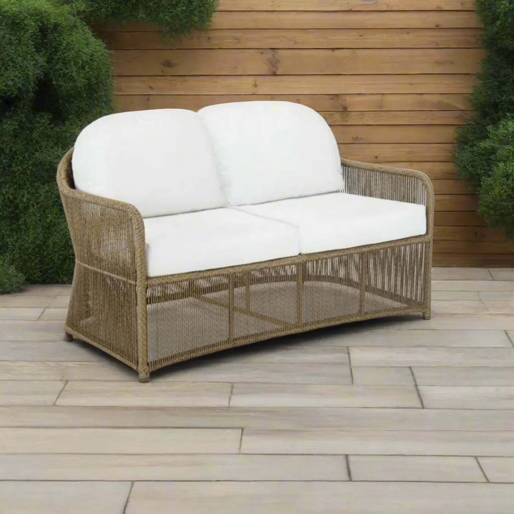 Skyline Design Calyxto Large Outdoor Sofa Set in Wild Honey Rattan Weave