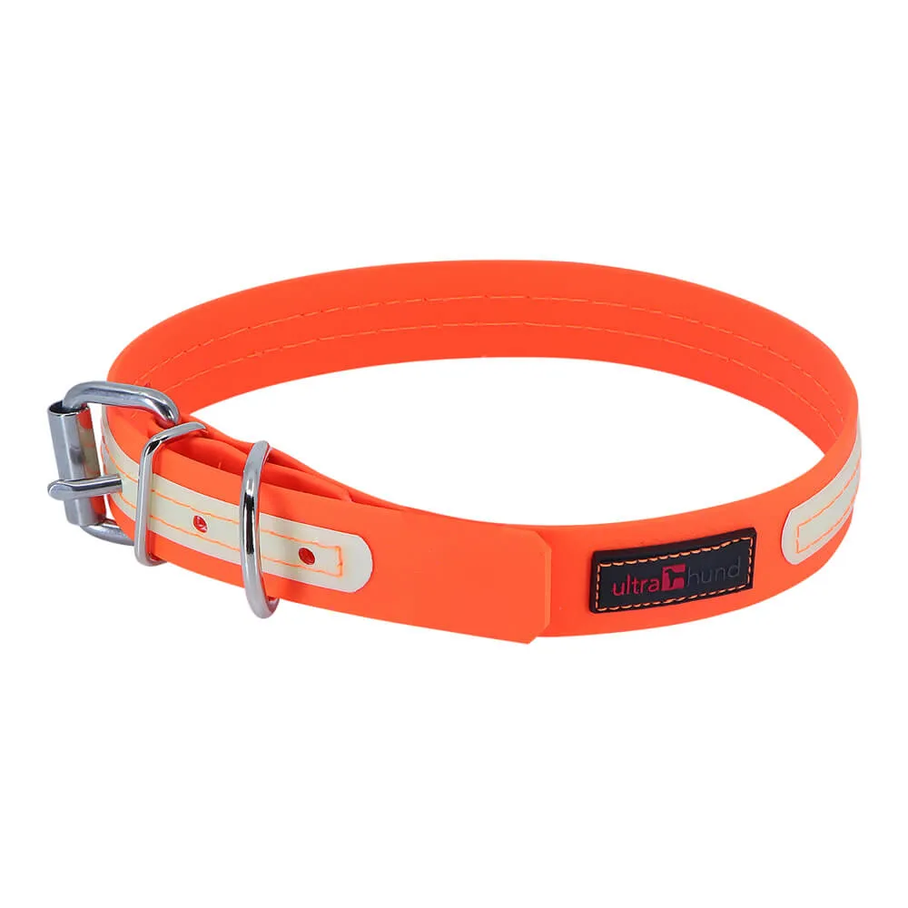 Ultrahund Play Glow Dog Collar, 1" Wide, 18" Long, Fits 16" to 20"