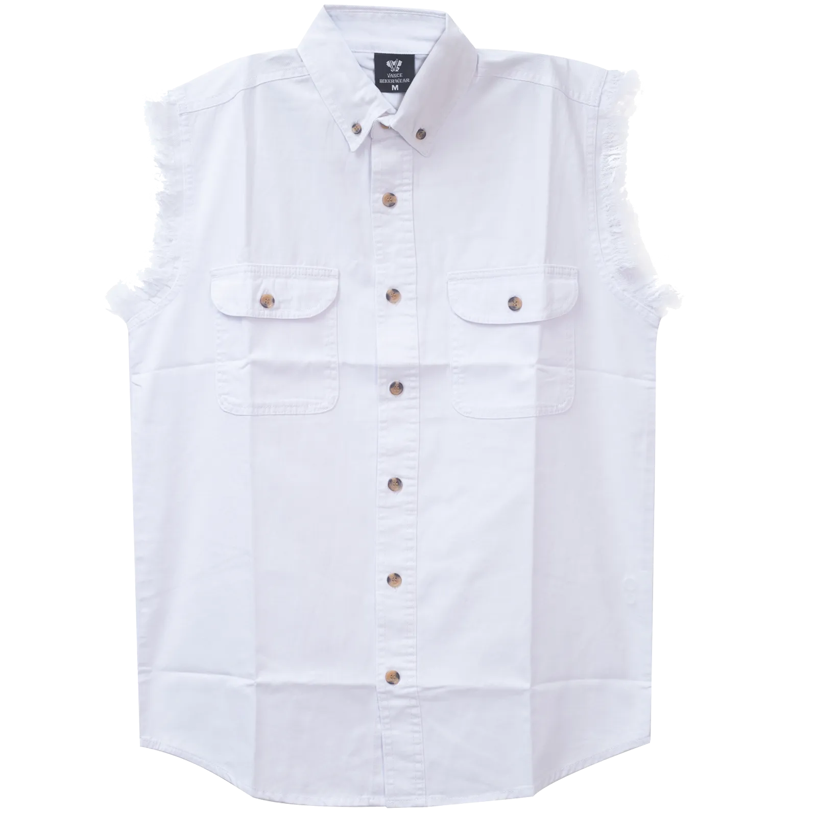 VB704 - Mens Cutoffs White Shirt